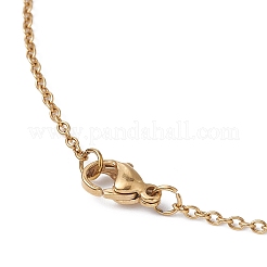 Ожерелье-крестик с подвеской из натуральных и синтетических драгоценных камней на медных цепочках NJEW-JN04446-01