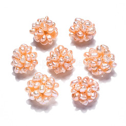 Круглые натуральные культивированные пресноводные жемчужные бусины PEAR-N020-04B