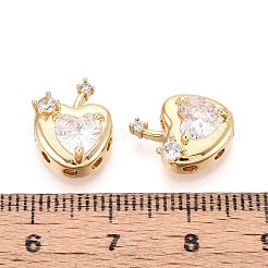 Латунные микро проложить кубического циркония бусы KK-T071-50G