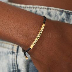 Bracelets de perles tressées en tube d'acier inoxydable 304&nbsp;FS-WGDF774-02