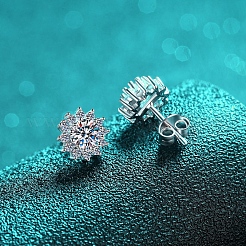 Антикоррозийное 925 стерлинговое серебро микропаве прозрачный кубический цирконий AJEW-U007-10P