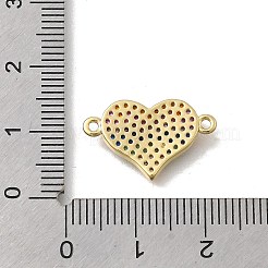 Подвески-сердечки с микропаве из латуни и кубическим цирконием&nbsp;KK-D431-062A-G