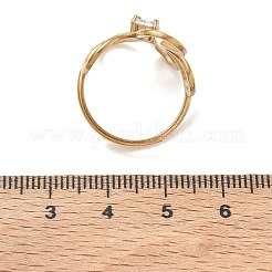 Bagues ouvertes en acier inoxydable 304 avec micro pavé de zircones cubiques&nbsp;SA-CBAF5A1-02G