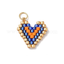 Подвески в виде сердечек из стеклянных бусин PALLOY-MZ00925