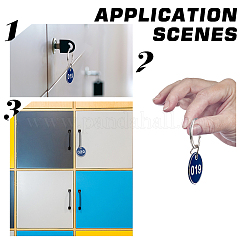 Идентификационные бирки с пронумерованной маркировкой из алюминиевого сплава AJEW-AR0001-45