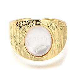 Стойка покрытие латунная оболочка открытые манжеты кольца для женщин RJEW-M022-08G