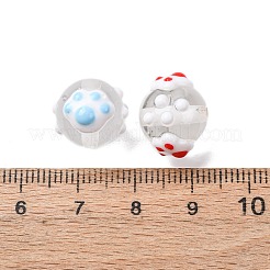 Прозрачные смоляные эмалевые бусины RESI-G119-07