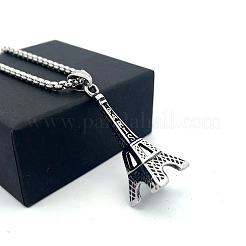 Винтажный кулон в виде парижской Эйфелевой башни из нержавеющей стали 304 для мужчин.&nbsp;EO0985