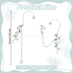 25 шт. 5-х стильная латунная цепочка и акриловое украшение для наушников&nbsp;HJEW-CO00001