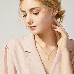 2шт. 2 цвета ожерелья с подвесками из ракушек&nbsp;NJEW-FI0001-37