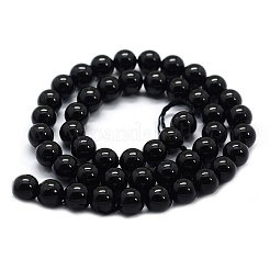 Abalorios naturales turmalina negro hebras&nbsp;LS-G-G763-01-4mm-A