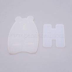 Медведь держатель мобильного телефона силиконовые Молды DIY-TAC0007-91