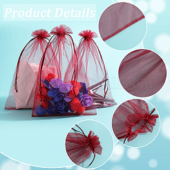 30 stücke große organza beutel tragbare schuhe tasche reise lagerung kordelzug taschen&nbsp;OP-SP0001-03A-04