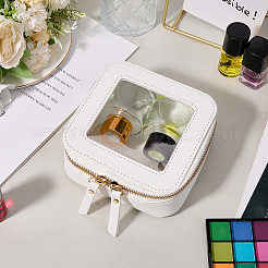 Квадратная шкатулка из искусственной кожи&nbsp;ODIS-WH20008-04B