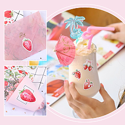 Рулон наклеек в форме клубники&nbsp;STIC-WH0012-13