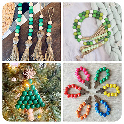 180 шт. 12 стиля деревянных европейских бусин WOOD-TA0002-78