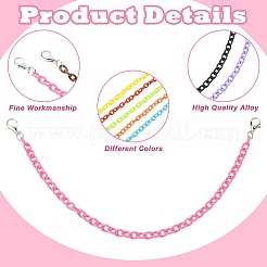 10 шт. 10-х цветные акриловые кабельные цепи-колпачки&nbsp;HJEW-CJ00006