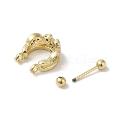 Goujons de nez en laiton plaqué en rack&nbsp;EJEW-C097-23G-G