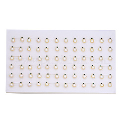 Серьги-гвоздики из натурального жемчуга с фианитами PEAR-N020-05F