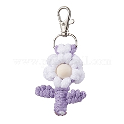 4 шт. 4-х цветные хлопковые подвесные украшения из цветов HJEW-JM02823