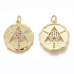 Латунные подвески из микро-паве ZIRC-Z008-17G