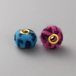 Флокированные бусины рондель&nbsp;FIND-TAC0816-002