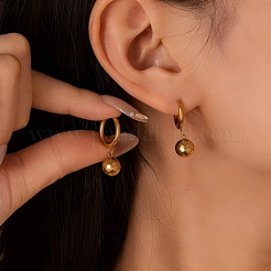 Boucles d'oreilles pendantes créoles en acier inoxydable 304 pour femmes&nbsp;WG2ED0E-01