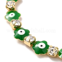 Браслет с железным клевером и квадратными звеньями&nbsp;BJEW-I300-08G