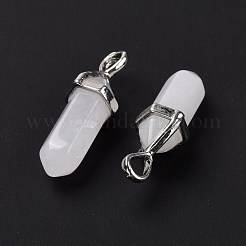 Natürliche weiße Jade spitzen Anhänger&nbsp;G-K329-51P