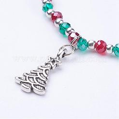Bracelets avec breloque de thème Noël&nbsp;BJEW-JB03177