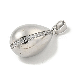 Покрытие стойки латунь микропаве прозрачные подвески из кубического циркония&nbsp;KK-E114-02P-02