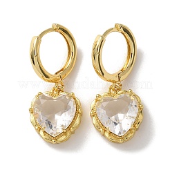 Valentinstag-Herzohrringe aus Messing und Glas&nbsp;EJEW-Z164-23G-03