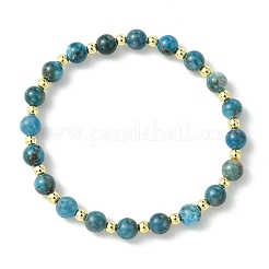 Braccialetti elastici da donna non magnetici con perline di apatite naturale ed ematite sintetica&nbsp;BJEW-JB13940-02