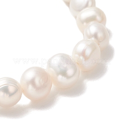 Эластичные браслеты из натурального культивированного пресноводного жемчуга&nbsp;BJEW-JB13472