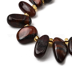 Нити бусин из натурального красного тигрового глаза G-Z091-A17