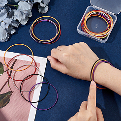 38шт. 5 стиля стальной проволоки круглые змеиные браслеты набор&nbsp;BJEW-BC0001-22