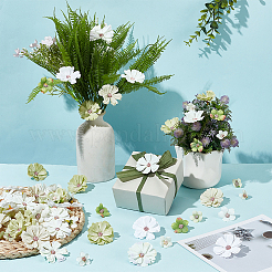 100шт 10 стильных шелковых тканевых цветка DIY-WR0003-92