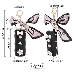 Сумка для хранения губной помады из искусственной кожи кулон брелок KEYC-WH0036-23C