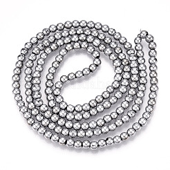 Стеклянные бусины с гальваническим покрытием  EGLA-T021-4mm-13B