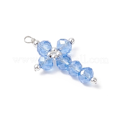 7шт 7 цвета стеклянные подвески PALLOY-JF04504-01