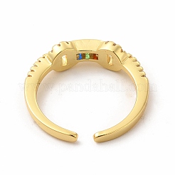 Прямоугольное открытое кольцо-манжета из кубического циркония KK-A180-28G