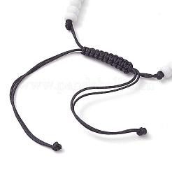 Braccialetti con perline intrecciate con turchese sintetico e conchiglia di ciprea naturale&nbsp;BJEW-JB10357-01