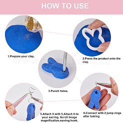 2 шт. 2 пластиковых формочки для глины DIY-GF0009-29