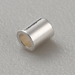 925 argent sterling perles tube&nbsp;STER-WH0061-24J