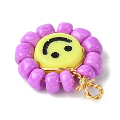 Подвески из акрилового стекла с бусинами&nbsp;PALLOY-MZ00294-03