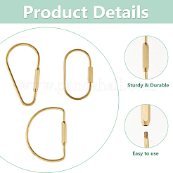 6шт 3 стиля латунные винтовые застежки&nbsp;FIND-DC0008-01