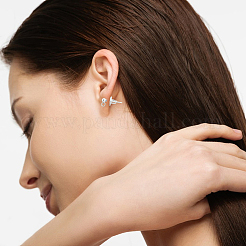 4 шт. 925 гайки для ушей из стерлингового серебра&nbsp;STER-BBC0008-61S