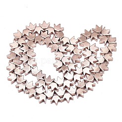 Гальванизировать немагнитных синтетический гематит бисер пряди&nbsp;G-S372-002-02RG