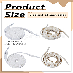 4 шт. шнурки из полиэстера 2 цветов&nbsp;FIND-LP0008-86