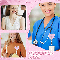 2 шт. 2-цветный акриловый бант AJEW-HY0002-36